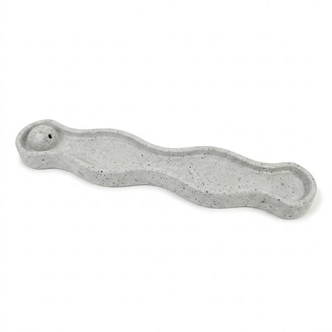 SJ&C - Concrete Modern Wave Incense Burner Holder