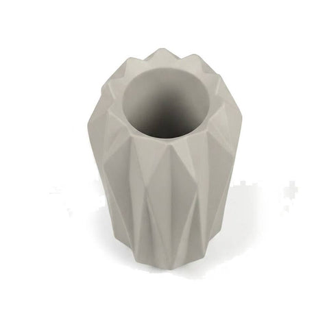 SJ&C - Concrete Modern Decorative Diamonds Vase or Candle Holder