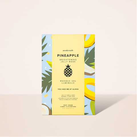 Maskeraide - Pineapple Jelly Mask – Brightening & Hydration (3 Pack)
