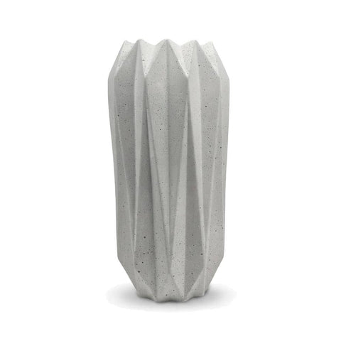 SJ&C - Concrete Modern Decorative Diamonds Vase or Candle Holder