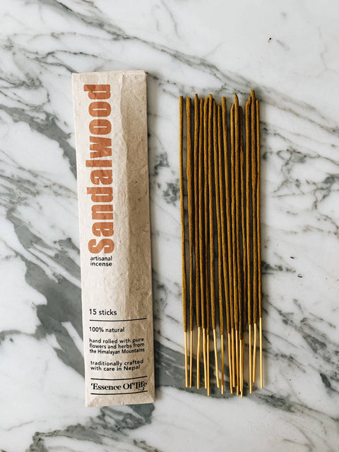 Essence of Life Organics - Handcrafted 100% Natural Artisanal incense, Sandalwood