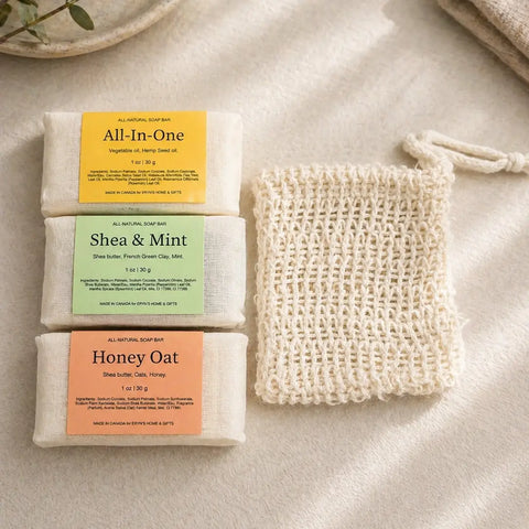 J&F Gift Mini Soap Gift Set with Sisal Saver