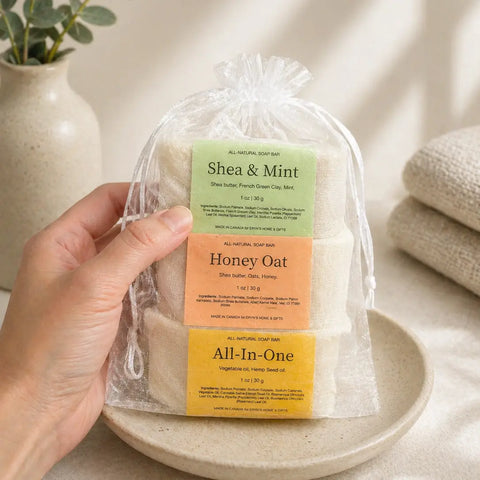 J&F Gift Mini Soap Gift Set with Sisal Saver