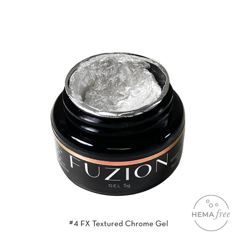 Fuzion FX Textured Chrome Gel #4 White Pearl *D