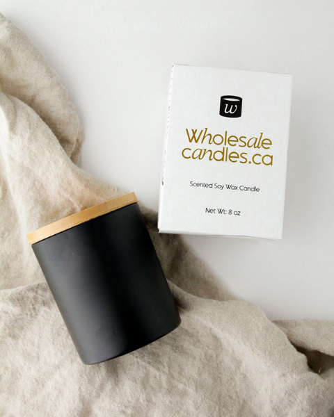 8 oz Wholesale Matte Black Candles - Private Label