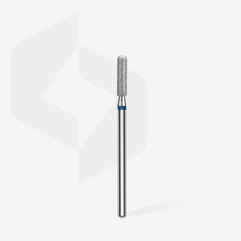 STALEKS EXPERT Diamond nail drill bit rounded cylinder blue, head diameter 2,5 mm, working part 10 mm