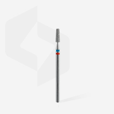 STALEKS EXPERT Diamond nail drill bit DUO cone red-blue, head diameter 2,5 mm, working part 8 mm