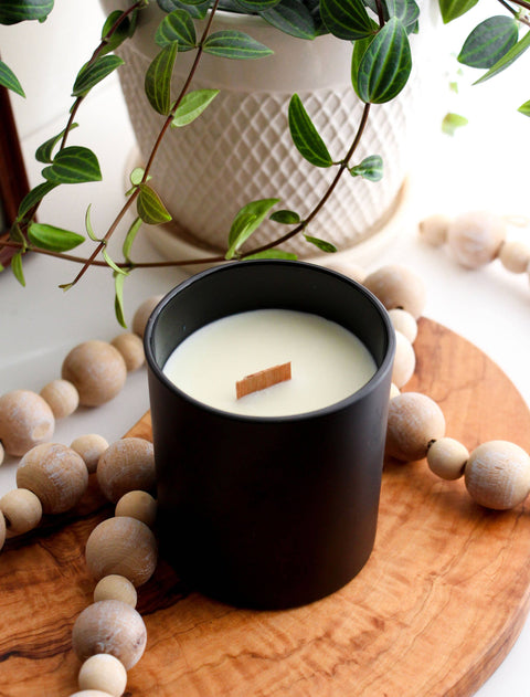 8 oz Wholesale Matte Black Candles - Private Label