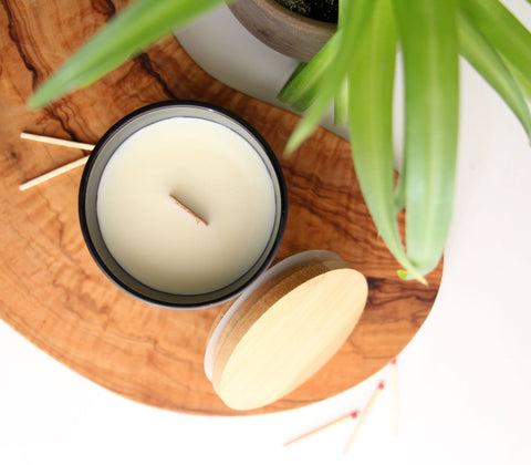 8 oz Wholesale Matte Black Candles - Private Label