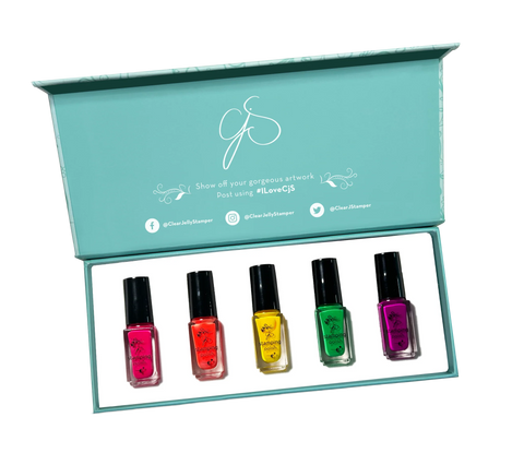 CJS Neon Polish Kit Neon (5 Piece)