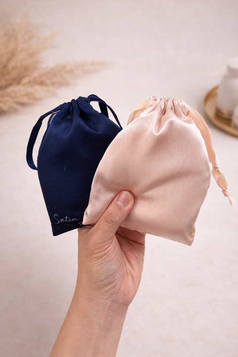 J&F Gift Inc - Satin Sleep Mask with Pouch | Self Care