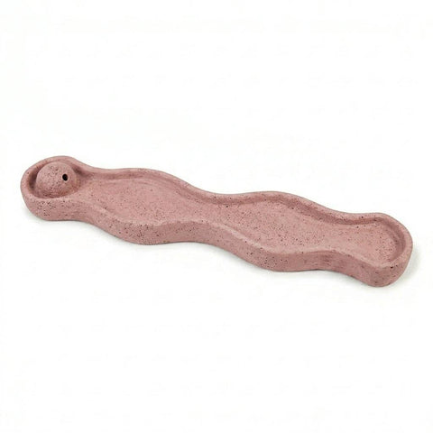 SJ&C - Concrete Modern Wave Incense Burner Holder