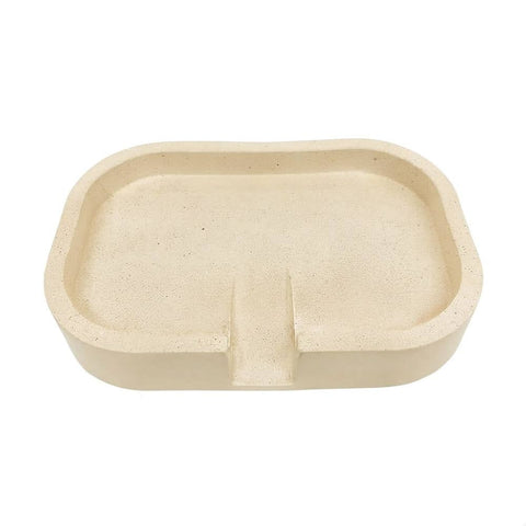 SJ&C - Concrete Modern Simplistic Oval Bathroom Soap Holder Dish