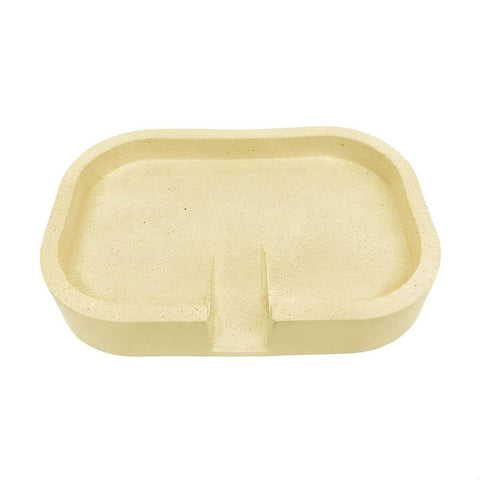 SJ&C - Concrete Modern Simplistic Oval Bathroom Soap Holder Dish