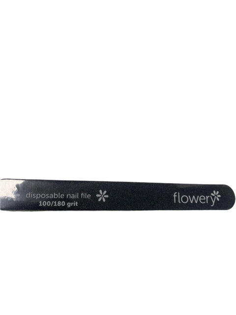 Flowery Disposable Black Wood File 100/180