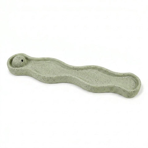 SJ&C - Concrete Modern Wave Incense Burner Holder