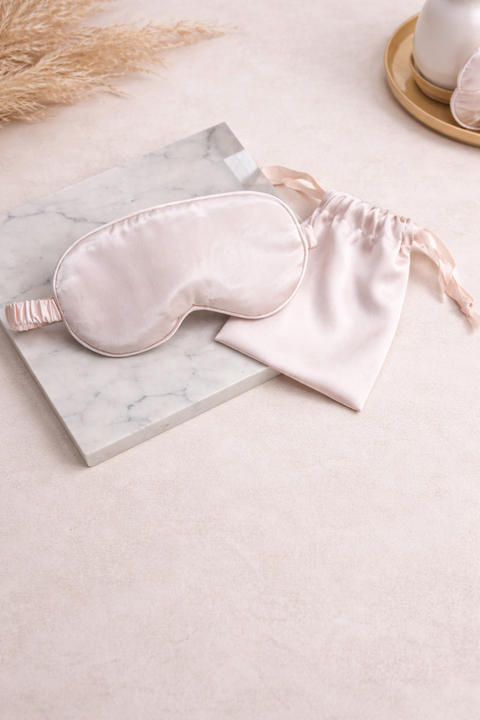 J&F Gift Inc - Satin Sleep Mask with Pouch | Self Care