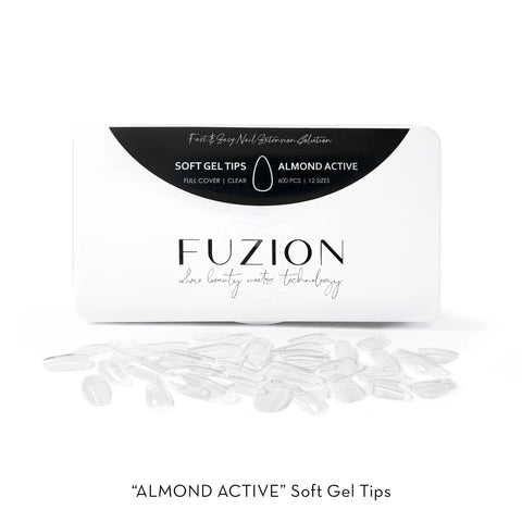 Fuzion Soft Gel Tips Almond Active