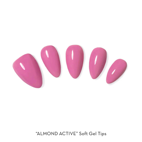 Fuzion Soft Gel Tips Almond Active