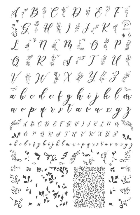 CJS Alphabet Twirly Swirly - DK BEAUTY
