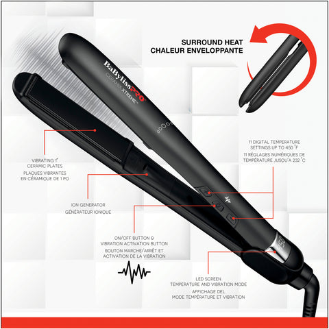 BaByliss PRO CERAMIX XTREME Vibrating Flat Iron