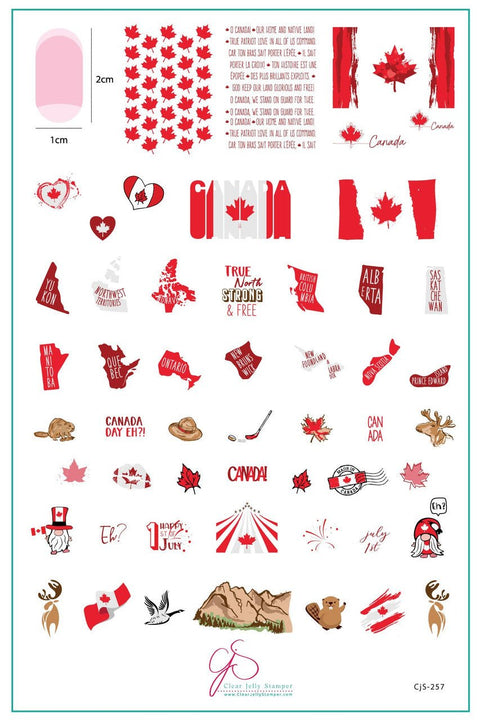CJS Canada Day Stamping Plate - DK BEAUTY