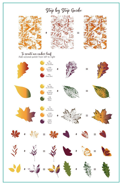 NEW Clear Jelly Stamper Graceful Leaves Layered Stamping Plate