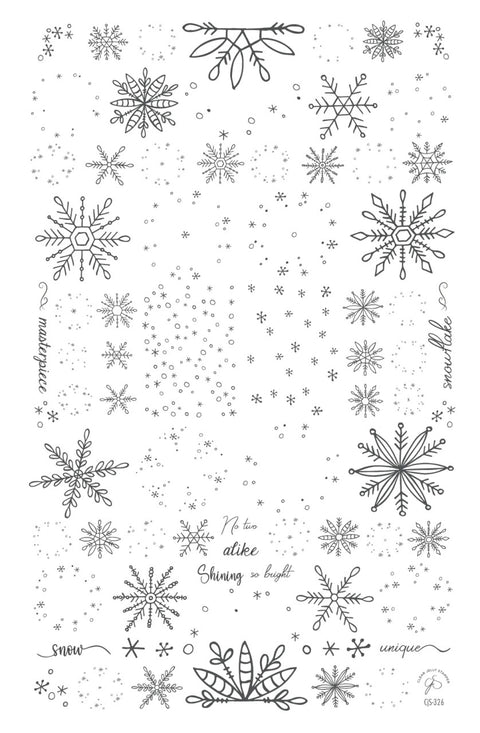CJS Frosted Flurries Stamping Plate - DK BEAUTY