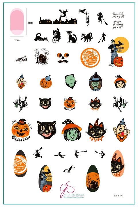 NEW Clear Jelly Stamper Halloween Party Stamping Plate