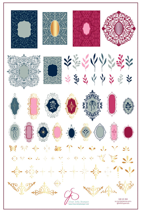 Clear Jelly Stamper Gilded Garden Stamping Plate