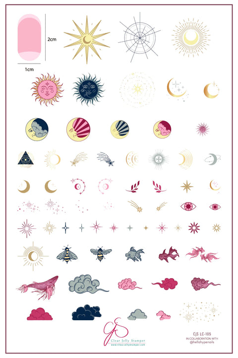 Clear Jelly Stamper Lunar Lullaby Stamping Plate