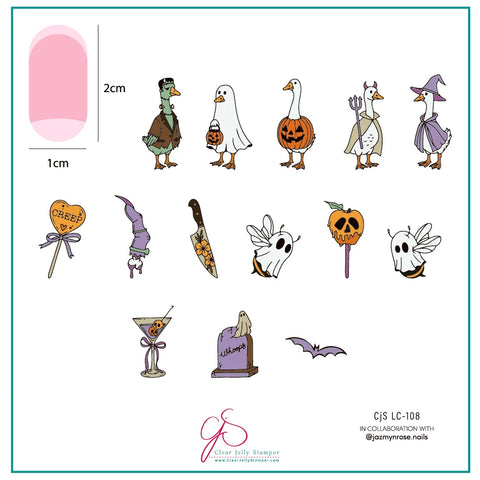 Clear Jelly Stamper Honkus Pocus XL Halloween Stamping Plate 8 x 8