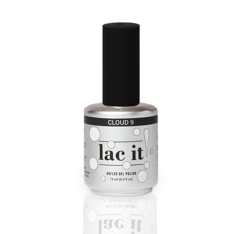 en Vogue Lac It! Cloud 9 milky off-white crème UV/LED gel nail polish for professional nails and extensions bottle