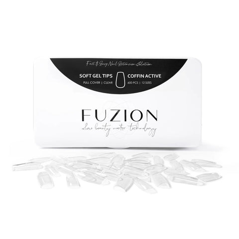 Fuzion Soft Gel Tips Coffin Active