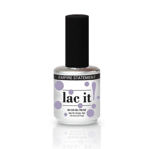 en Vogue Lac it! Empire Statement muted lavender UV/LED gel polish for professional nails and extensions shown in bottle