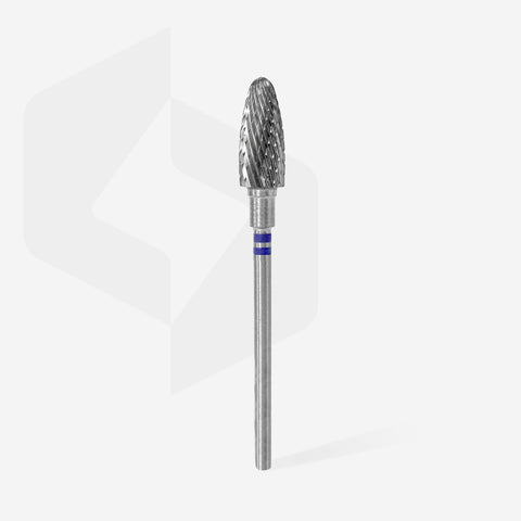 STALEKS EXPERT Carbide nail drill bit for left-handed users corn blue, head diameter 6 mm, working part 14 mm
