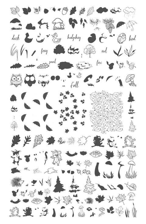 NEW Clear Jelly Stamper Fall in the Forest Layered Stamping Plate