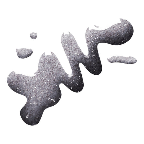 en Vogue Simply Glitter gel Gunmetal gunmetal silver microglitters in a dark black base swatch for professional manicures and nail art