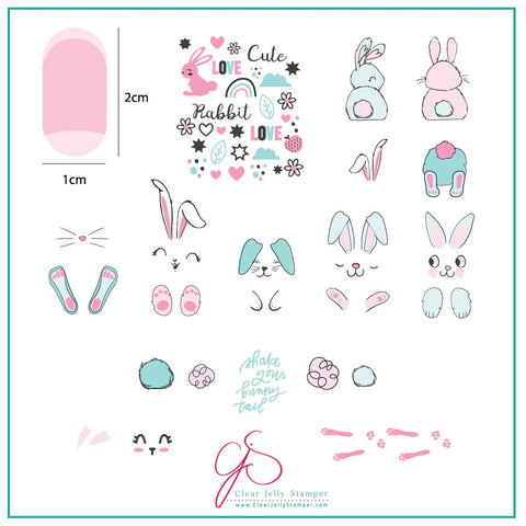 Clear Jelly Stamper Bunny Bits