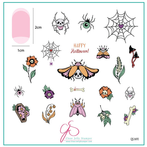 Clear Jelly Stamper Goth Moth Stamping Plate