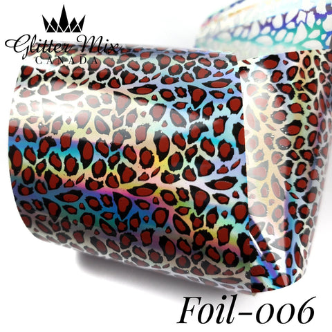 Glitter Mix Colourful Cheetah Transfer Foil