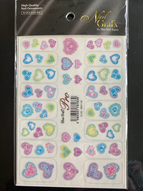 NailGrafx Lace Heart Colour