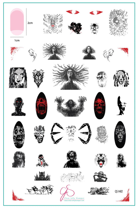 Clear Jelly Stamper Nightmare Halloween Stamping Plate