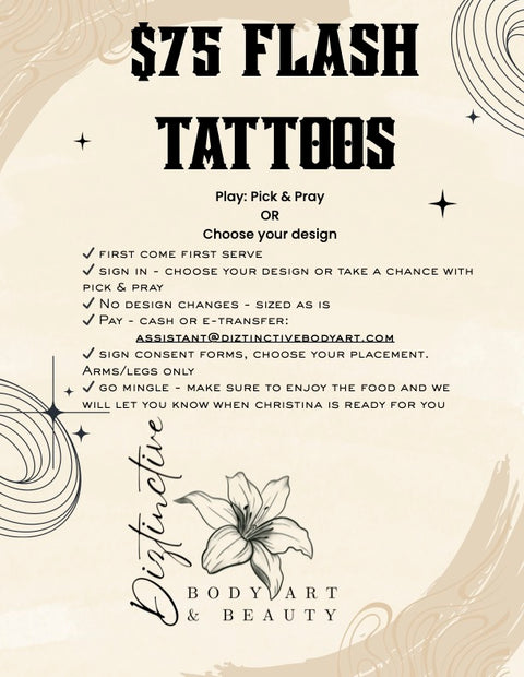 Tiny Tattoo Open House at DK Beauty w/Mini Tattooing On Site