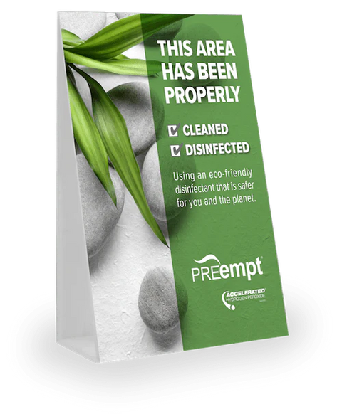 PREempt Salon Tent Card