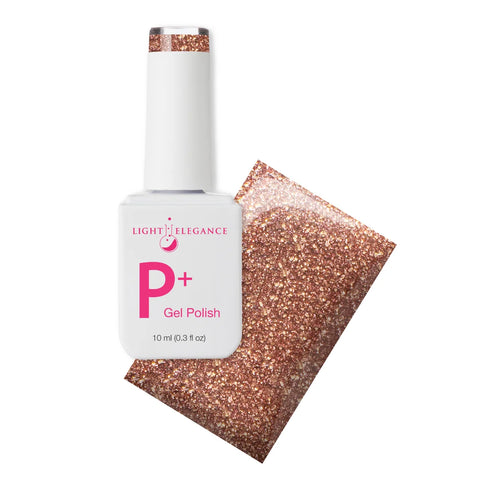 Light Elegance P+ She's My Golden Nugget Glitter Gel Polish