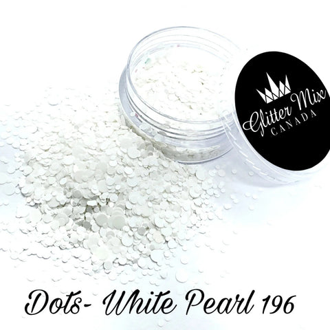 Glitter Mix Dots White Pearl 196