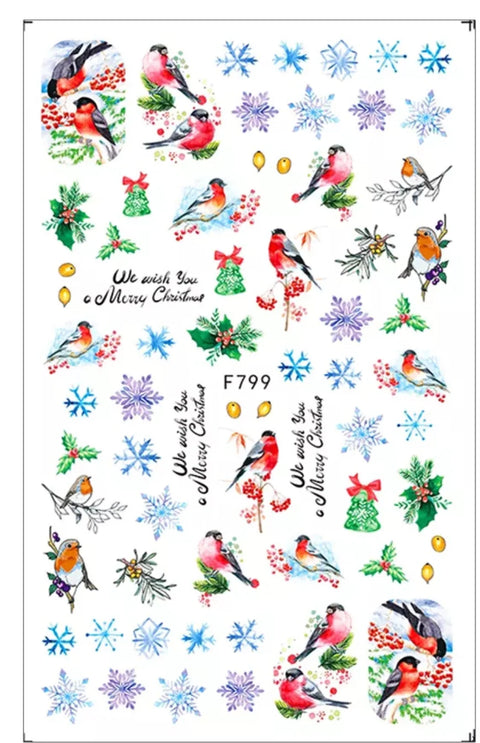 GlitterMix Christmas Birds F799