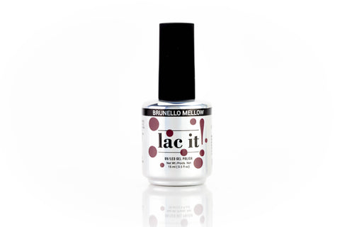 en Vogue Lac It! Brunello Mellow dusty red clay crème with undertones of dusty pink and mauve UV/LED gel nail polish for professional nails and extensions bottle