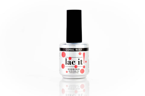 en Vogue Lac It! Coral reef bright coral that glows in the dark UV/LED gel nail polish for professional nails and extensions bottle